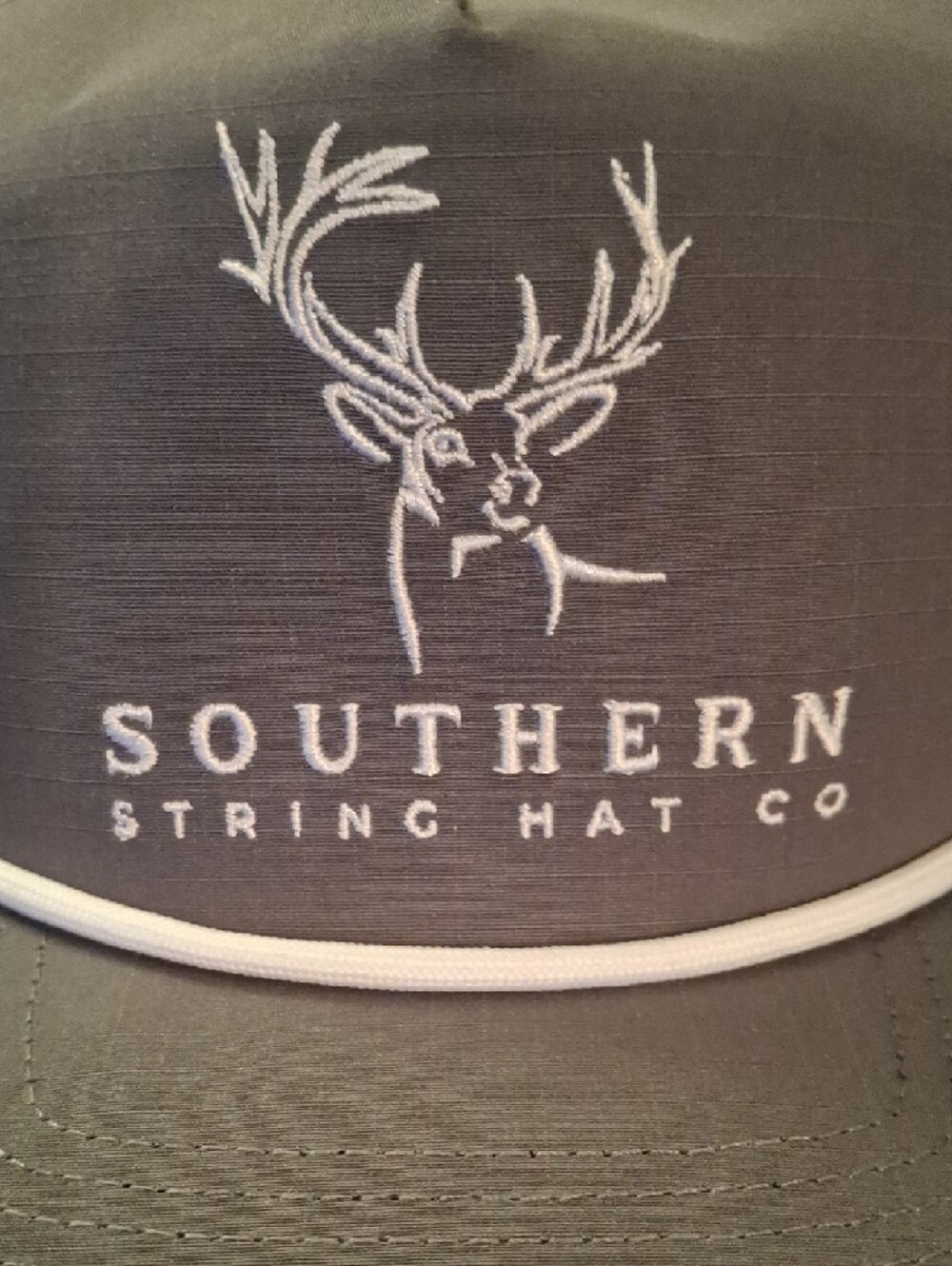 Southern String Hat Co. Gray Hat with White Rope Detail - Picture 5 of 11